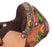 Double T  Barrel Style Saddle With Hand Painted Sunflower and Cactus Design 12" - Medieval Replicas