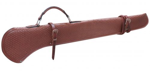 Showman ® 40" Basket tooled gun scabbard with copper buckles