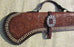 Showman ® 34" Floral tooled gun scabbard with engraved silver buckles