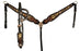 Showman Hair on Cheetah inlay One Ear headstall and breast collar set - Medieval Replicas