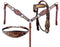 Showman Sunflower Tooled Leather Browband horse headstall and breast collar set - Medieval Replicas