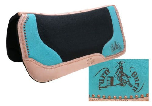 Showman 32" x 31" x 1" felt horse saddle pad with branded "Turn 'N' Burn" decal