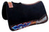 Showman 31" Wide black felt horse saddle pad with "Freedom" design