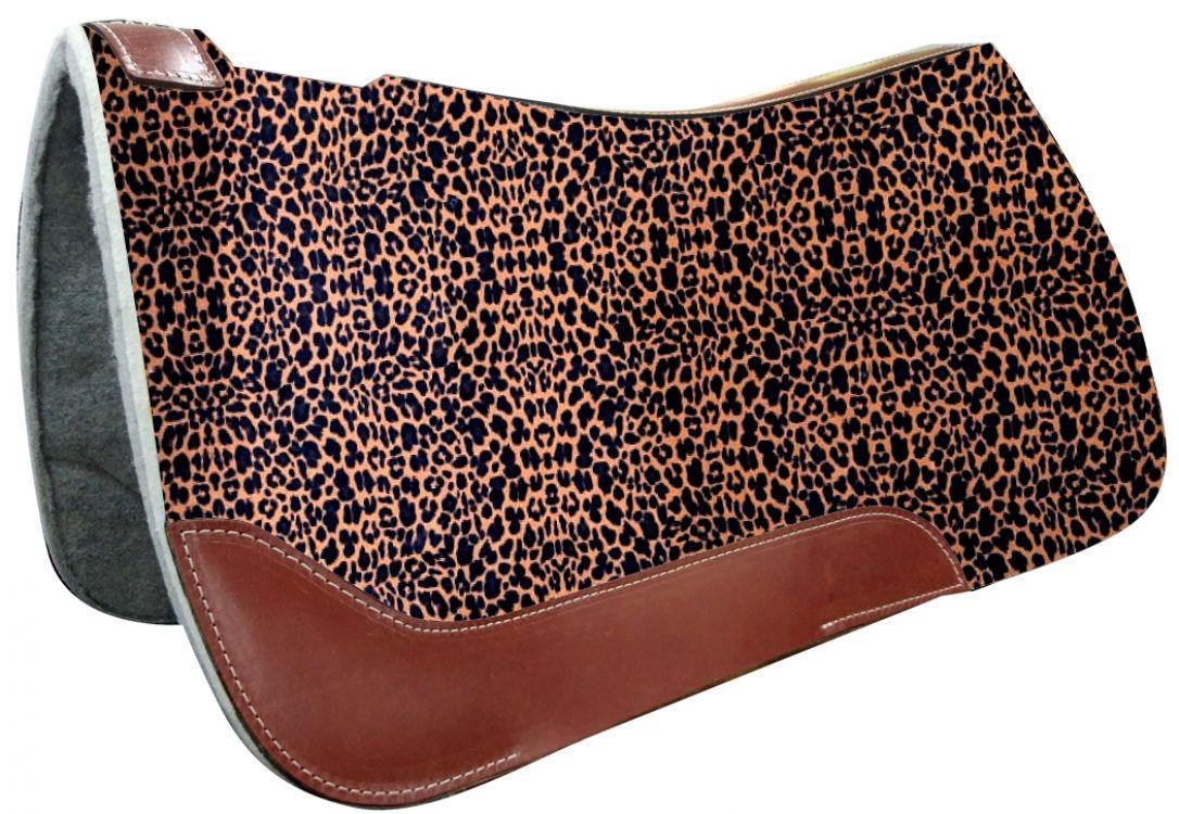 31" X 32" Cheetah Printed Solid Felt Horse Saddle Pad - Medieval Replicas