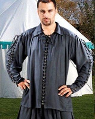 Renaissance Medieval Metal Loop Country Shirt Men's Costume - Medieval Replicas