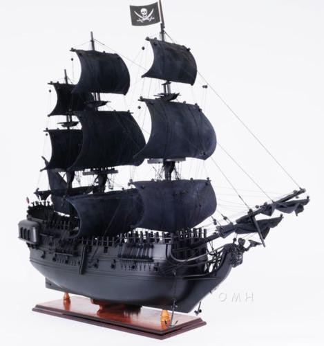 Black Pearl Pirate Handcrafted Wooden Ship Model 28" Long - Medieval Replicas