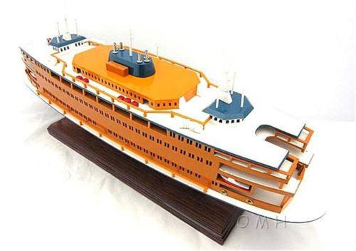 Handcrafted Staten Island Ferry Wooden Model Ship - Medieval Replicas