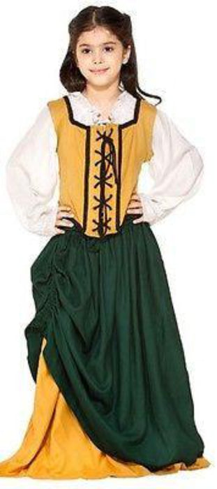 Renaissance  Girls Double-Layer Skirt Woman's Costume - Medieval Replicas