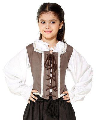 Girls Reversible Pirate Bodice Woman's Costume - Medieval Replicas