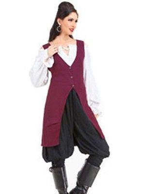 Elizabeth Pirate Linen Vest Woman's Costume - Medieval Replicas