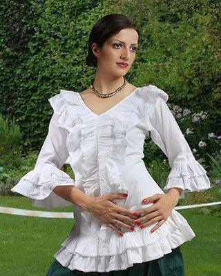 MEDIEVAL RUFFLE BLOUSE Woman's Costume - Medieval Replicas