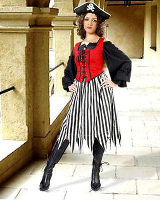 MEDIEVAL RENAISSANCE Alvilda Striped Skirt Woman's Costume - Medieval Replicas