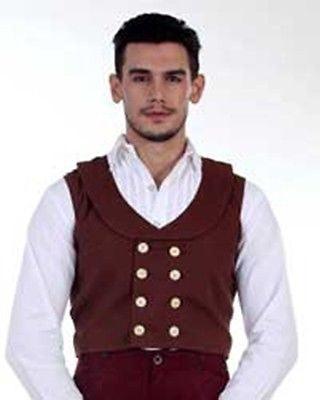 Steampunk Waist Coats for Men Double-Breasted Engineer Vest - Medieval Replicas