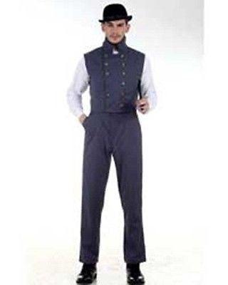 Steampunk Pants for Men Canvas Classic Pants-Grey Men's Costume - Medieval Replicas