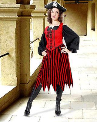 MEDIEVAL RENAISSANCE Alvilda Striped Skirt Woman's Costume - Medieval Replicas