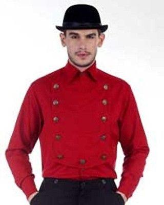 Steampunk Red Airship Shirt Men's Costume - Medieval Replicas