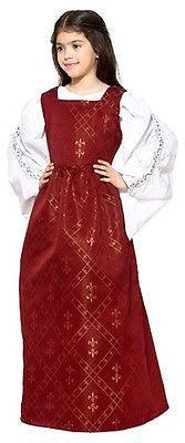 Renaissance Girls Fleur de Lis Dress Woman's Costume - Medieval Replicas