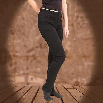 Black Stretch Pants w/ Ankle Stirrups Woman's Costume - Medieval Replicas