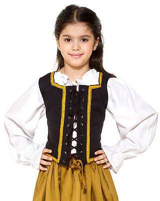 Girls Reversible Pirate Bodice Woman's Costume - Medieval Replicas