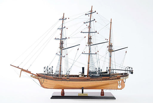 CSS Alabama w/o Sail Handmade Wooden Ship Model 31" Long - Medieval Replicas
