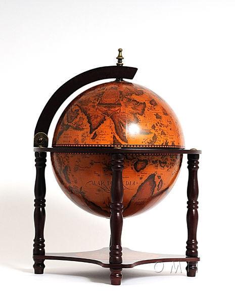 Globe bar 13 inches- 4 legged stand-red - Medieval Replicas