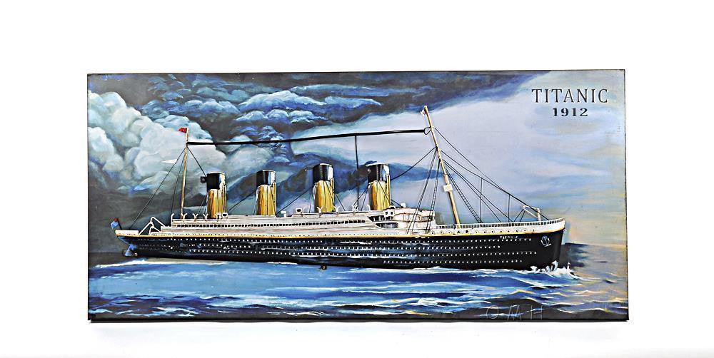 Titanic 3D Painting Handmade Using Metal And Painted - Medieval Replicas