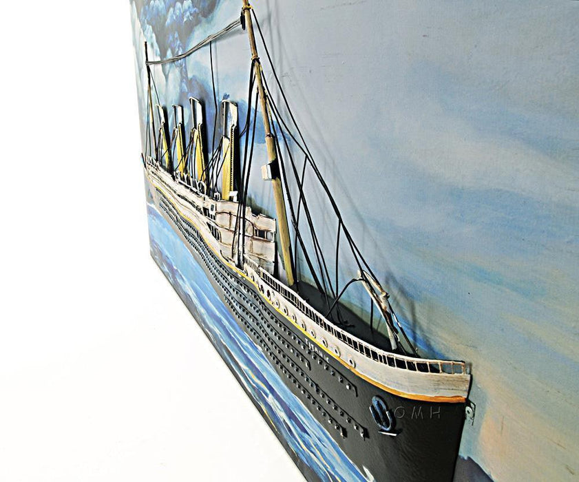 Titanic 3D Painting Handmade Using Metal And Painted - Medieval Replicas