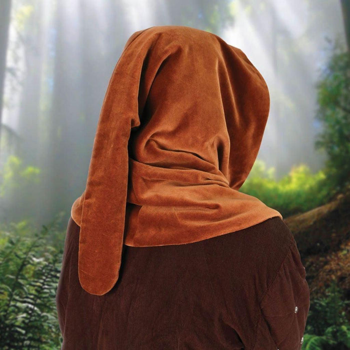 Medieval Velvet Cowl Hood Men's Costume - Medieval Replicas