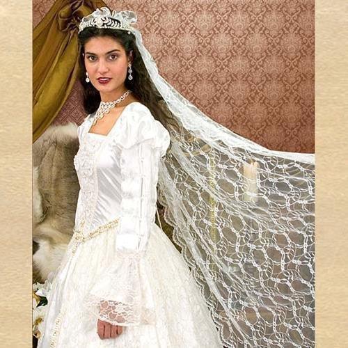 Renaissance Wedding Gown & Veil Woman's Costume - Medieval Replicas