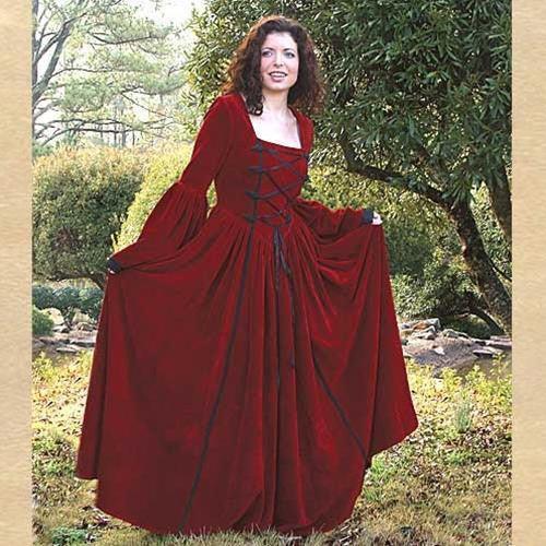 RENAISSANCE Medieval Scarlet Dream Dress Woman's Costume - Medieval Replicas