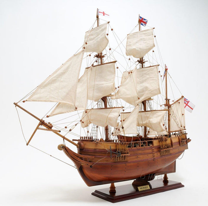 Beagle Handcrafted Wooden Model Ship 32" Long - Medieval Replicas