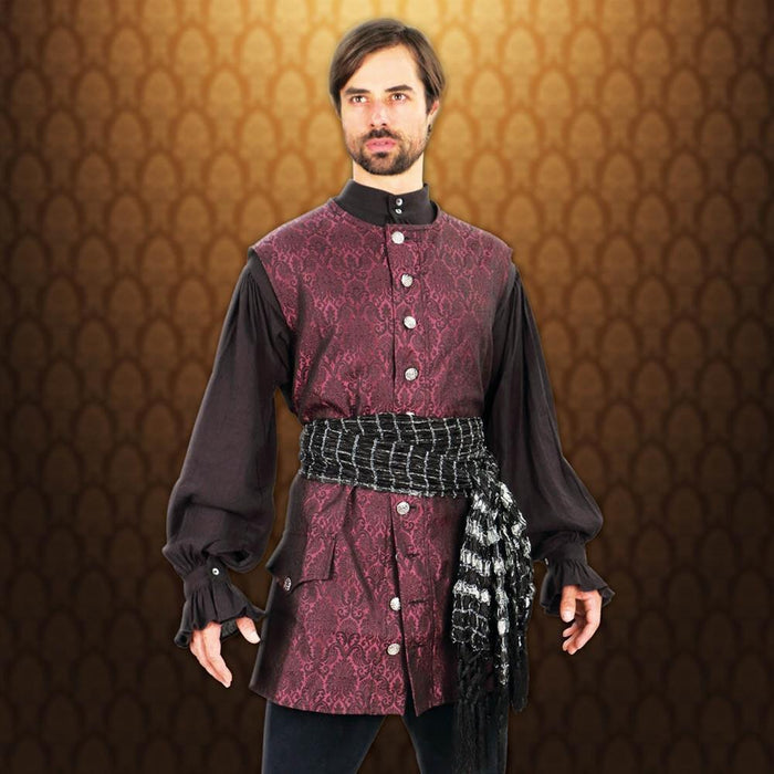 Scoundrel Long Pirate Vest Men's Costume - Medieval Replicas