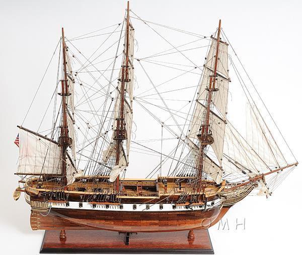 USS CONSTELLATION 38" "FULLY ASSEMBLED" Handcrafted Wooden Ship Model - Medieval Replicas