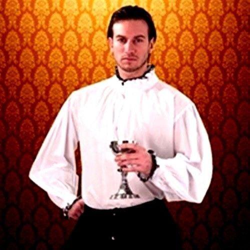 Medieval Renaissance Courtly Ruffle Collar Shirt Men's Costume - Medieval Replicas