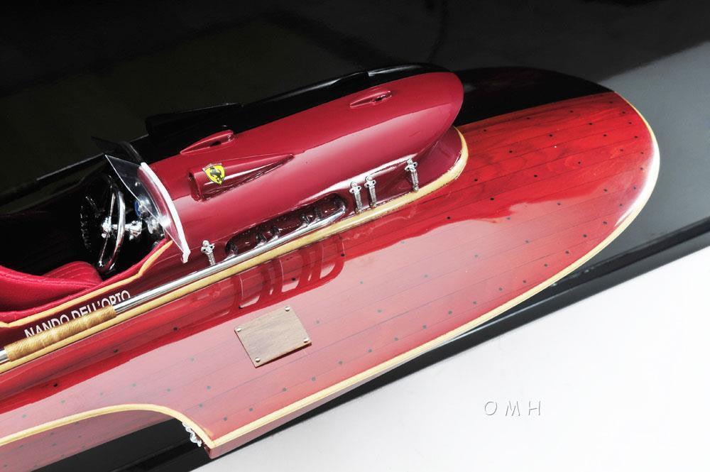 Ferrari Hydroplane Half Hull Model On Wooden Frame - Medieval Replicas