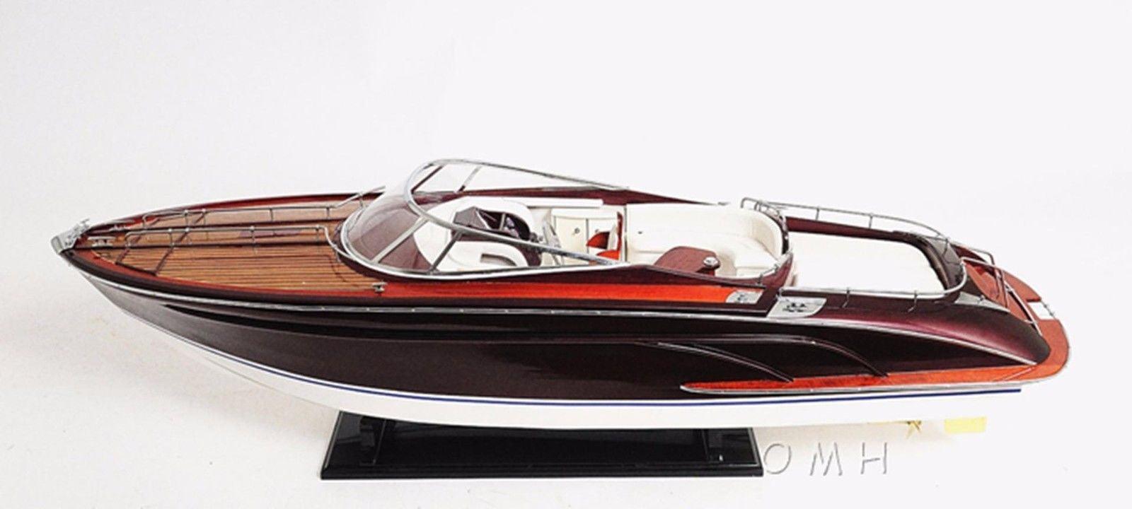 Beautiful RIVARAMA E.E. Handcrafted Wooden Model Boat 37" Long - Medieval Replicas