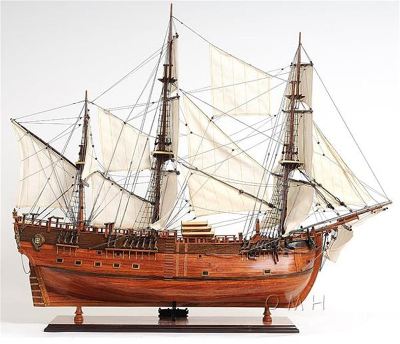 H.M.S Endeavour Handcrafted Wooden Model Ship 38 " Long - Medieval Replicas