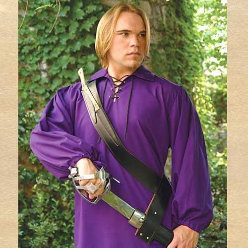 Pirates Black Leather Baldric With Knives Men's Costume - Medieval Replicas