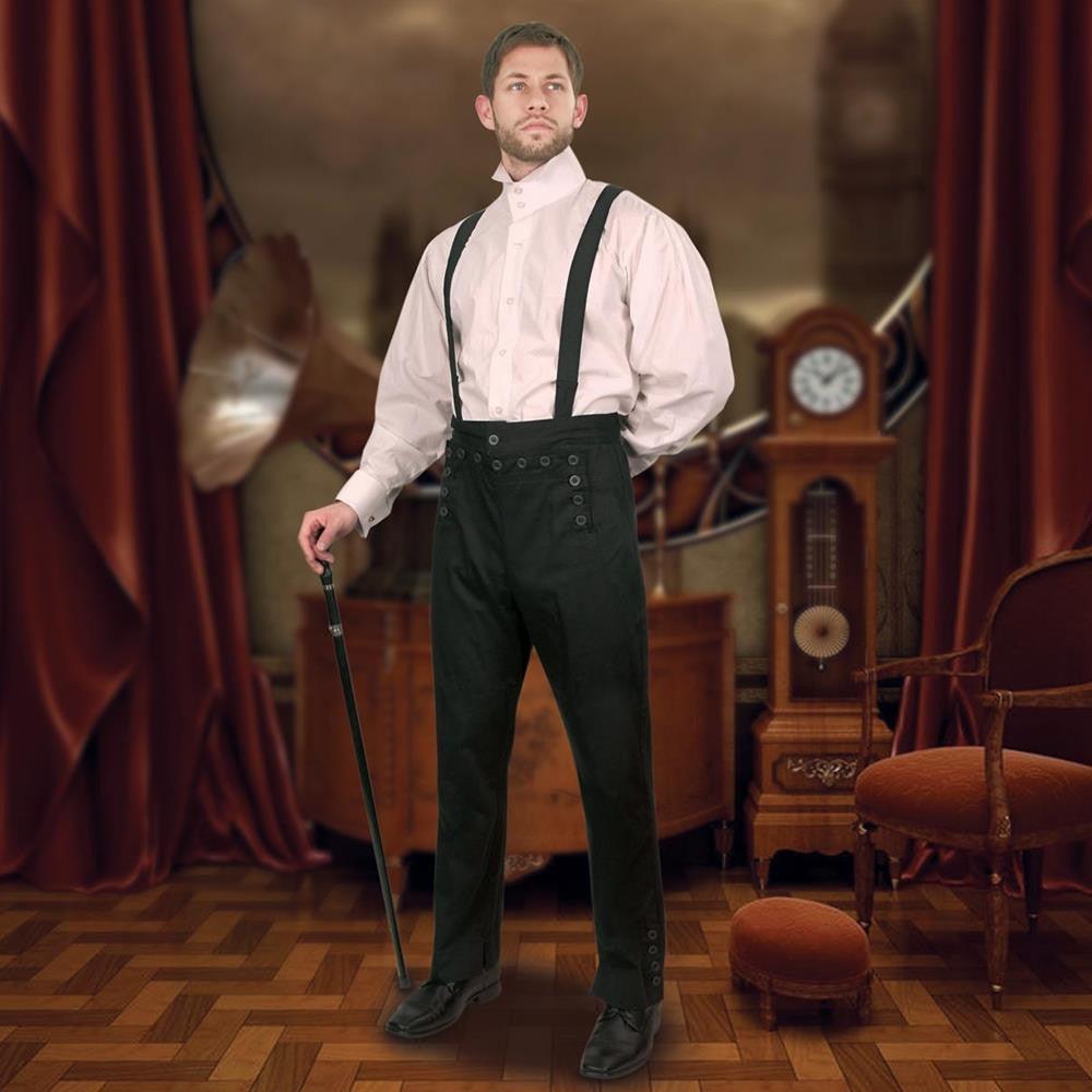 Steampunk Jalopy Pants with Suspenders Men's Costume - Medieval Replicas