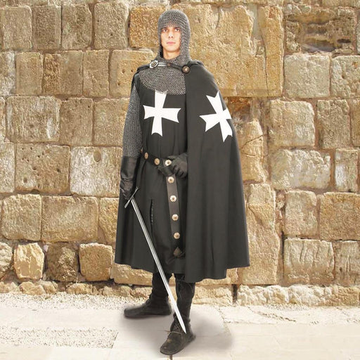 Medieval  Hospitaller Hooded Cape - Medieval Replicas