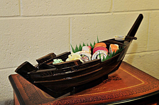 Dhow Boat Sushi Tray Wooden 27" Long - Medieval Replicas