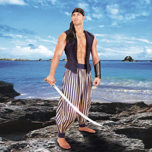 Cotton Madagascar Pirate Pants Men's Costume - Medieval Replicas