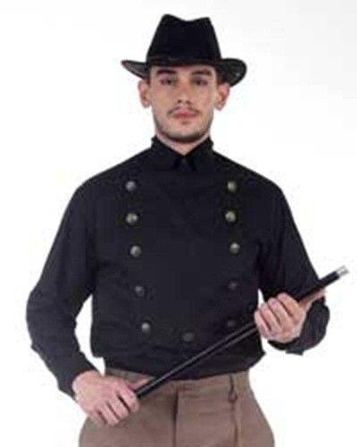 Steampunk Black Airship Shirt Men's Costume - Medieval Replicas