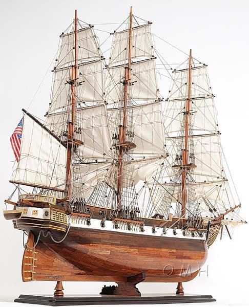 USS CONSTELLATION 38" "FULLY ASSEMBLED" Handcrafted Wooden Ship Model - Medieval Replicas