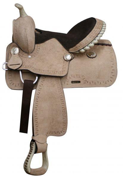 13" Pony / Youth Rough Out Leather Horse Saddle |riding saddle seat