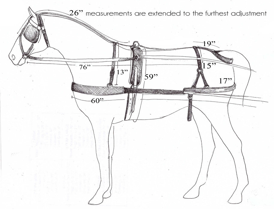 Premium Mini size nylon driving harness meant for heavy use