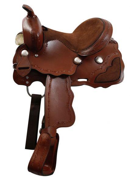 12" Economy Style Horse Saddle With Brown Suede Leather Seat NEW |riding saddle seat