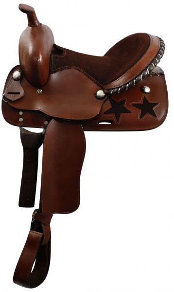 13" Youth saddle with suede leather seat | riding saddle seat - Medieval Replicas