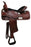 Economy style western saddle with filigree tooled accents.16" - Medieval Replicas