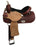 Economy style western saddle with basket weave tooling  14", 15",16" - Medieval Replicas